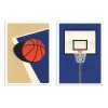 2 Art-Posters 30 x 40 cm - Oakland Basketball Team - Rosi Feist
