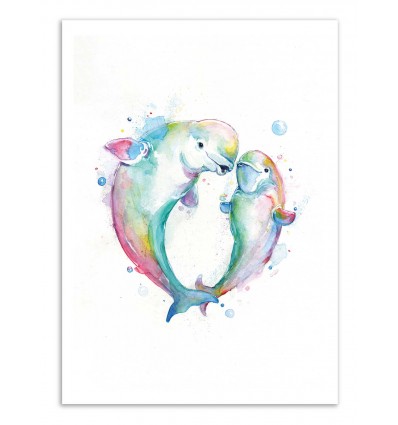 Art-Poster - Bubbly Belugas - Marc Allante