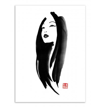 Art-Poster - Woman portrait - Pechane Sumie
