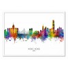 Art-Poster - Hong-Kong Skyline (Colored Version) - Michael Tompsett