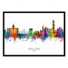 Art-Poster - Hong-Kong Skyline (Colored Version) - Michael Tompsett