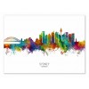 Art-Poster - Sydney Australia Skyline (Colored Version) - Michael Tompsett