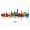 Art-Poster - Bangkok Thailand Skyline (Colored Version) - Michael Tompsett