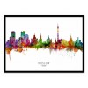 Art-Poster - Moscow Russia Skyline (Colored Version) - Michael Tompsett