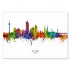 Art-Poster - Vienna Austria Skyline (Colored Version) - Michael Tompsett
