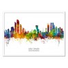 Art-Poster - Abu Dhabi Skyline (Colored Version) - Michael Tompsett