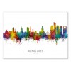 Art-Poster - Buenos Aires Argentina Skyline (Colored Version) - Michael Tompsett