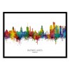Art-Poster - Buenos Aires Argentina Skyline (Colored Version) - Michael Tompsett