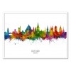 Art-Poster - Oxford England Skyline (Colored Version) - Michael Tompsett