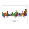 Art-Poster - Luxembourg City Skyline (Colored Version) - Michael Tompsett