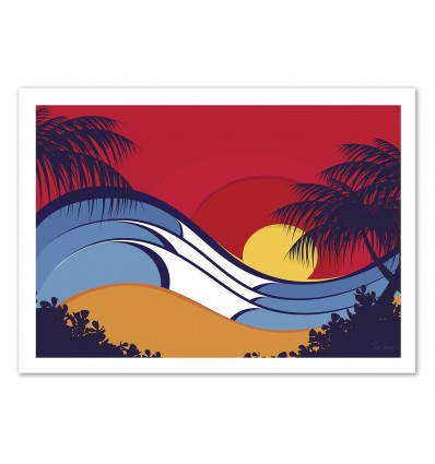 Art-Poster - Hawaii waves - Tom Veiga