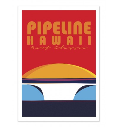 Art-Poster - Pipeline Hawaii - Tom Veiga